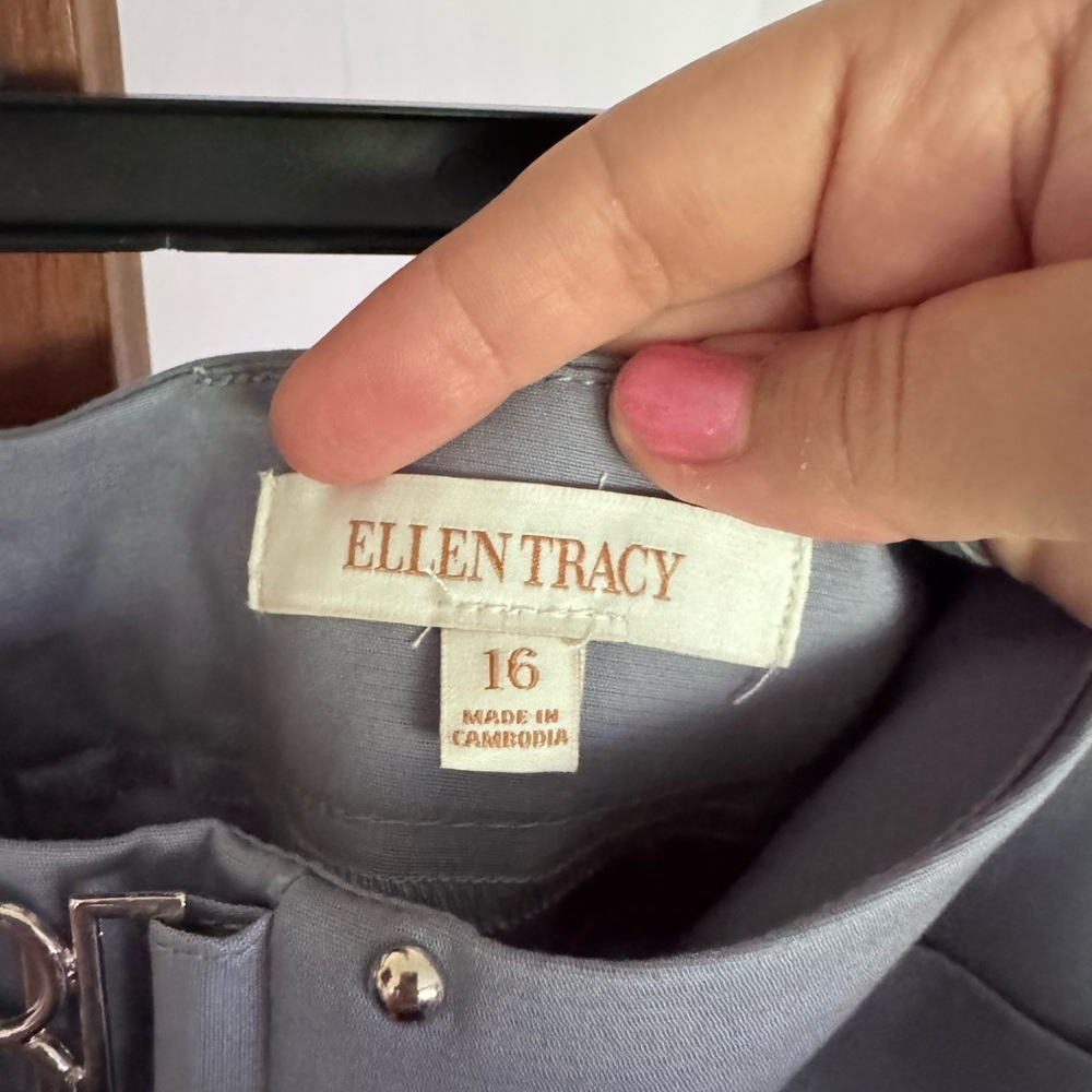 Ellen Tracy Light Blue Pencil Skirt - Picture 3 of 5